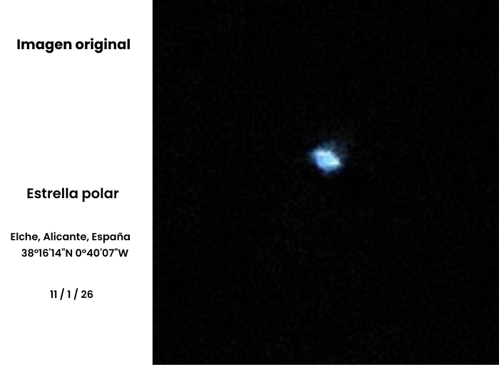 estrella o punto de luz sobre fondo oscuro en cielo nocturno