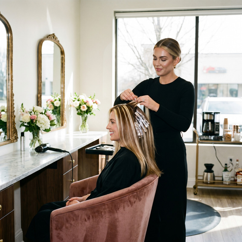 Hair highlights service
