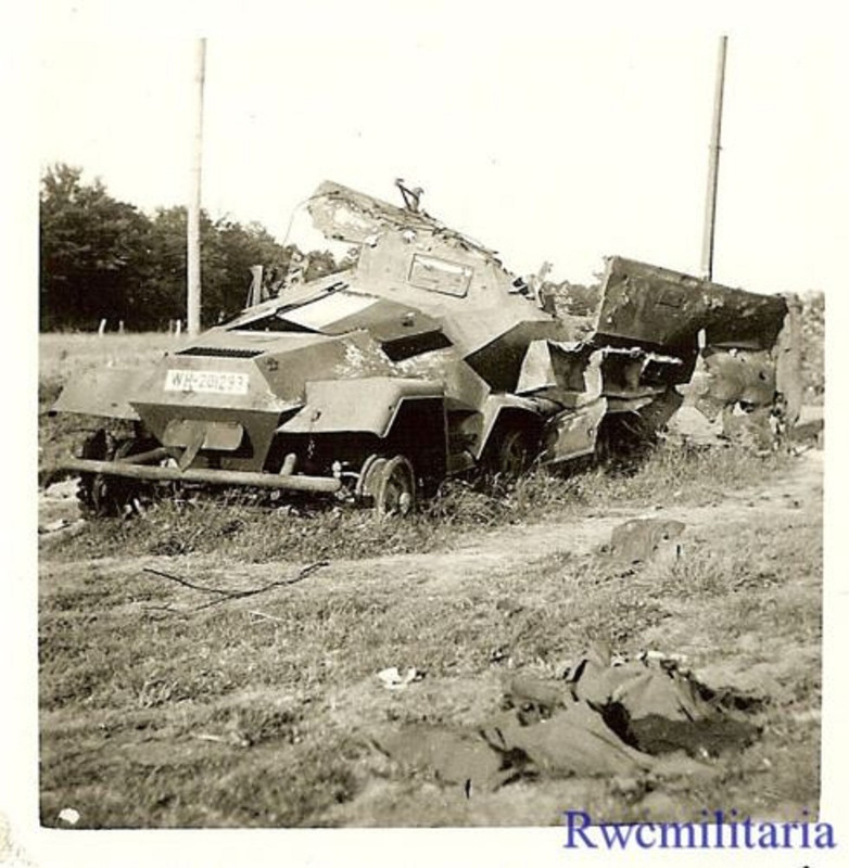 KO'd German SdKfz.232 8-RAD Armored Car (WH-2012