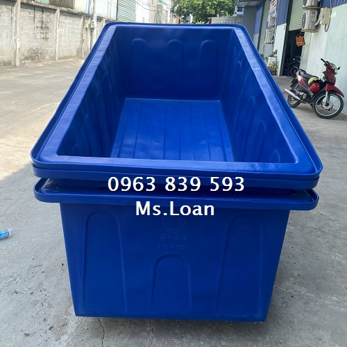 Thùng nhựa chữ nhật 1100L nuôi cá, đựng nước, làm bể bơi / 0963 839 593 Ms.Loan