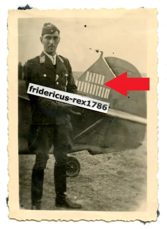 F4 Foto Luftwaffe Messerschmitt Bf 109 Flugzeug Jäger mit Flieger-Ass Pilot JG53