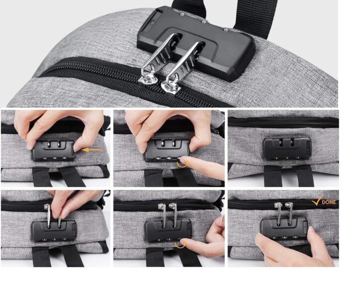 Mochila mostrando sus correas de hombro gruesas y acolchadas.