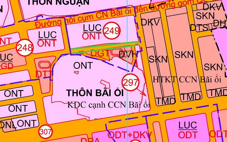 Đường sẽ mở phía bắc thôn Bãi Ổi phường Bắc Giang tỉnh Bắc Ninh tức tp bắc giang cũ