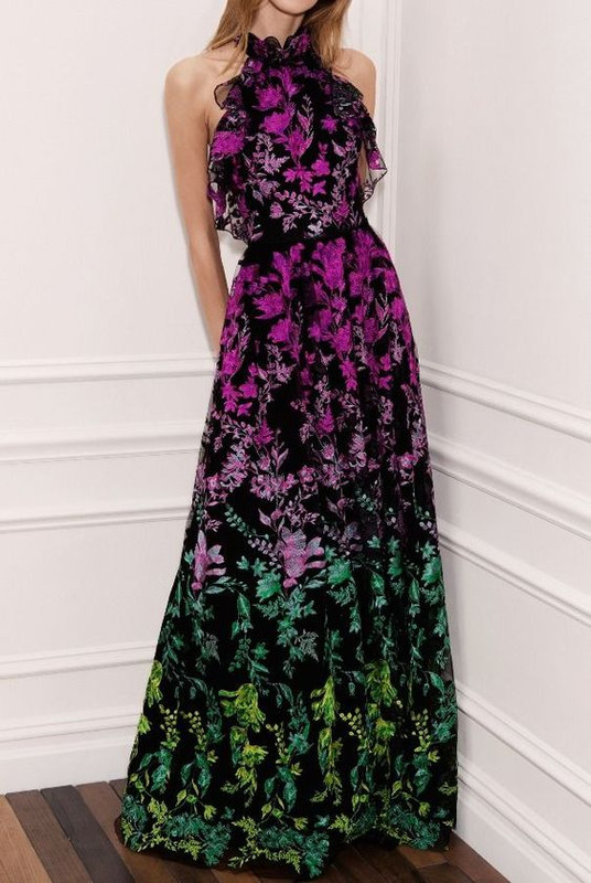 marchesa floral dress