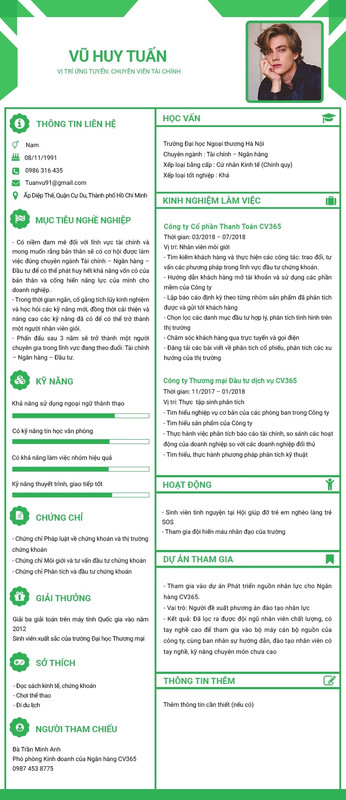 bản cv hoàn hảo