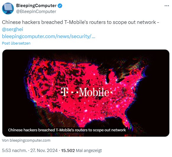 T-Mobile Hack durch chinesische Angreifer