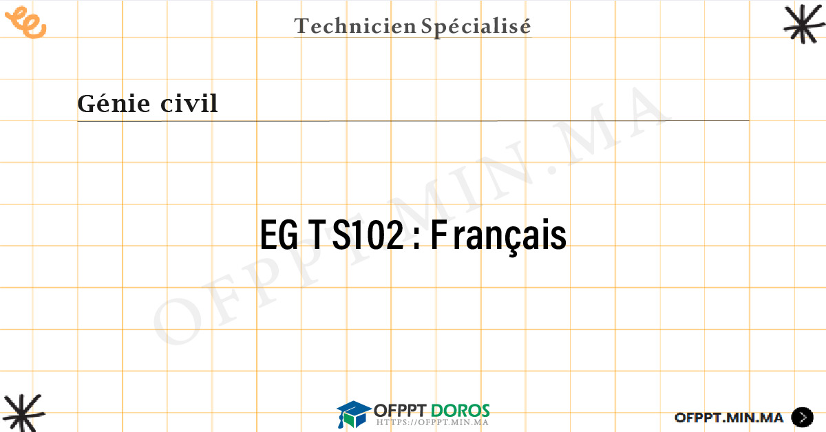 Sommaire détaillé du cours Français EGTS102 OFPPT - Structure du module