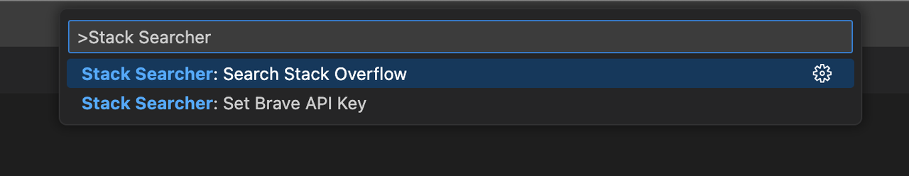 Command Palette - Stack Searcher