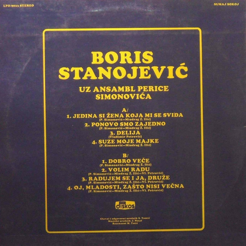 Boris Stanojevic - 1983 - Radujem se i ja druze 