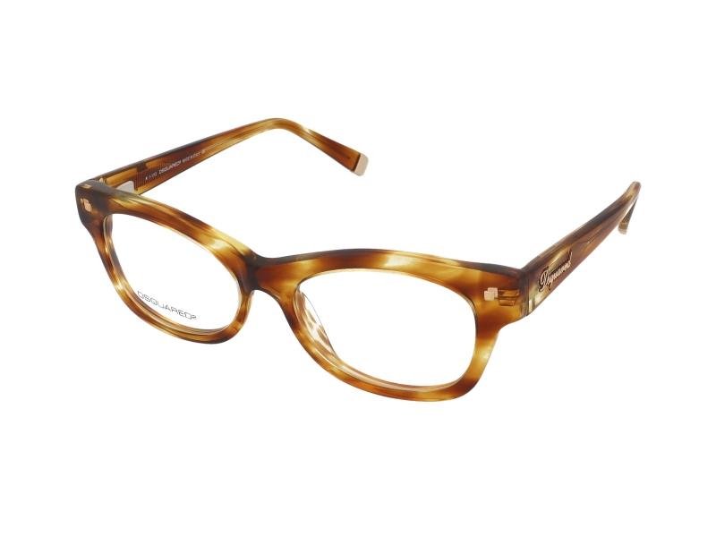 DSquared2 DQ5042 047 Havana Yellow Oval Full Rim 52-16-140  display picture 2
