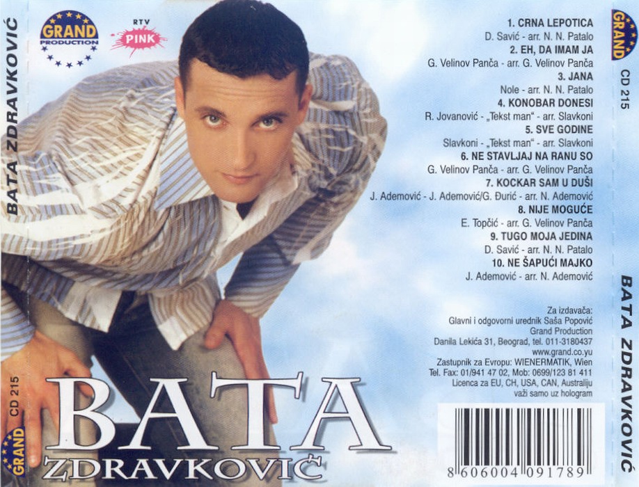 Bata Zdravkovic - 2003 - Crna lepotica - zadnja