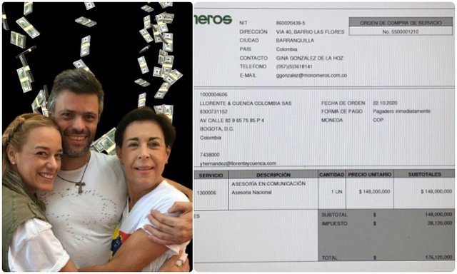 Denuncian que madre de Leopoldo López recibió de Monómeros más de 70 mil dólares Denuncian que madre de Leopoldo López recibió de Monómeros más de 70 mil dólares
