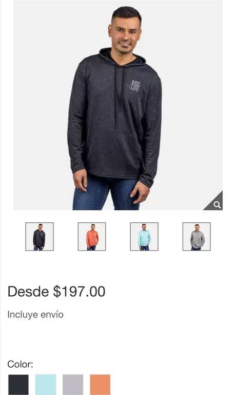 Costco: Reel Life Sudadera para Caballero Varias Tallas y Colores 
