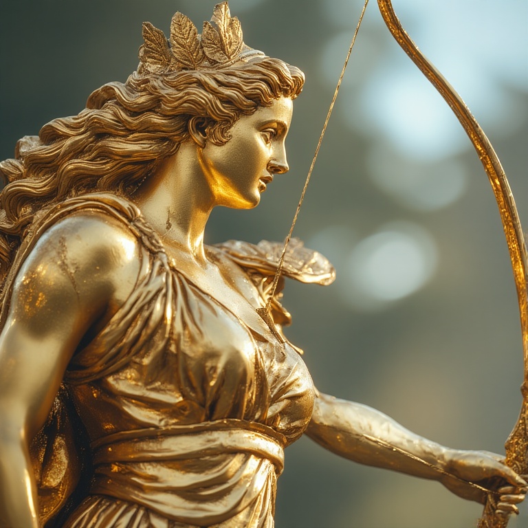 A-Gold-sculpture-of-an-Goddes