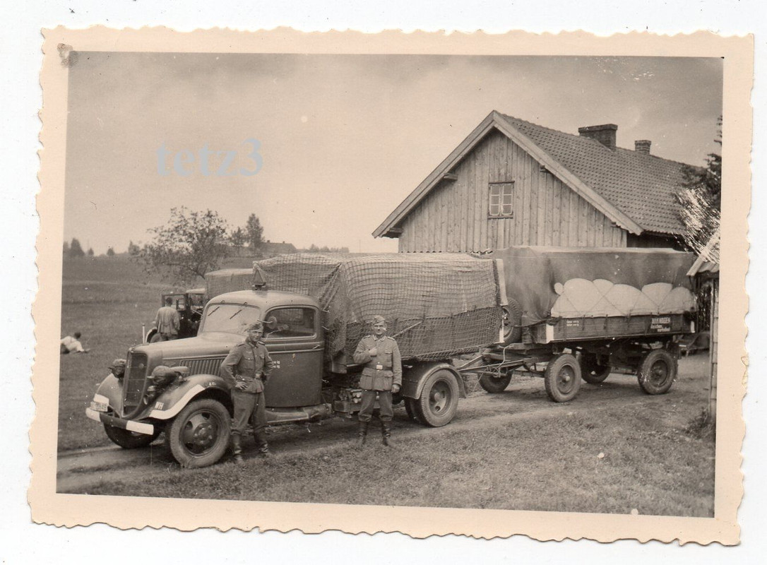 Polen Ostpreußen Unterkunft Gehöft SDkfz LKW Anh