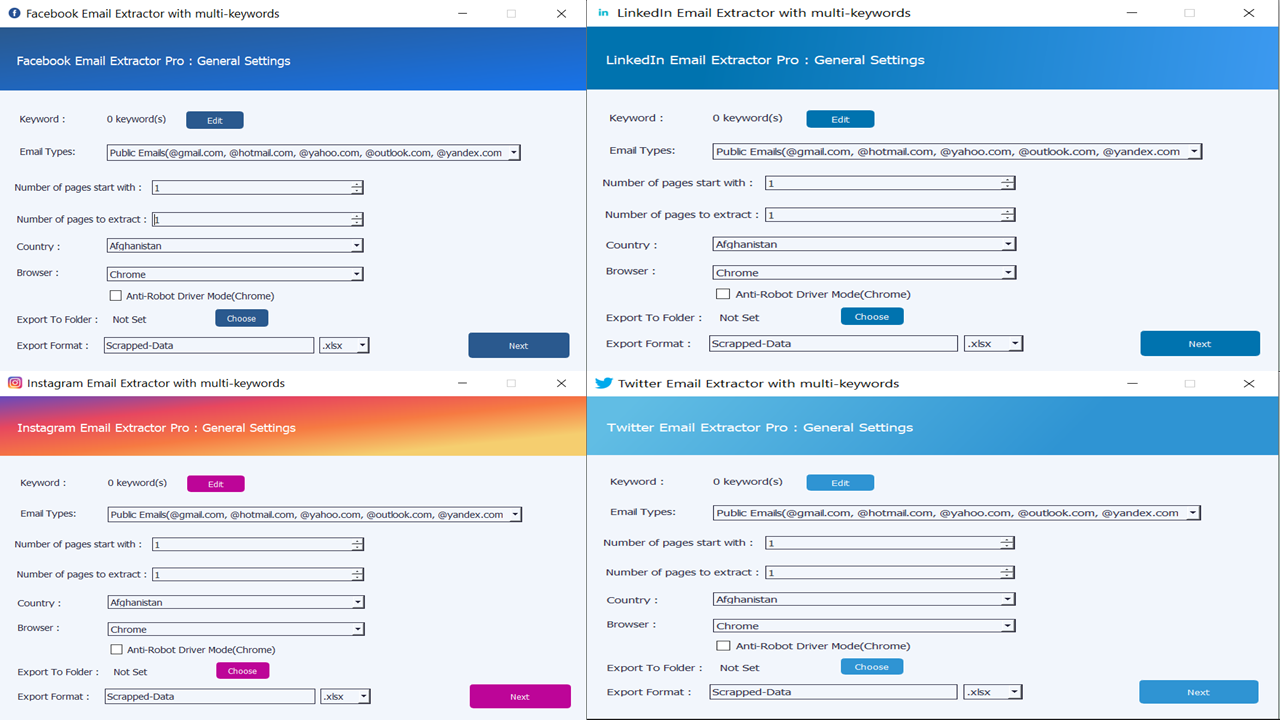 Social Media eMails Scrapper Data pro - 3