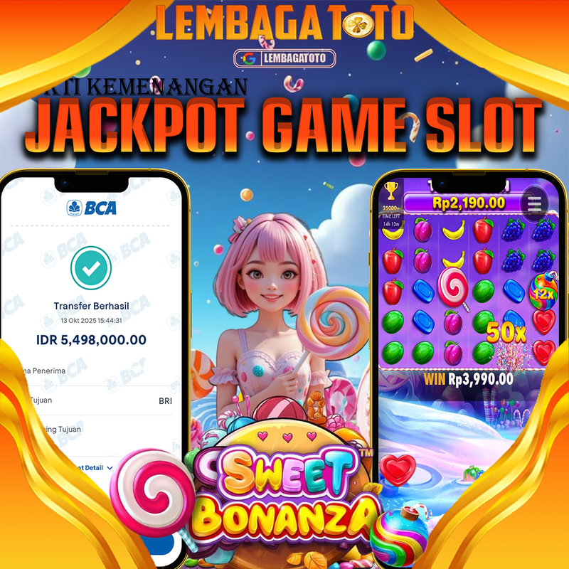 BUKTI JACKPOT 14 OCTOBER LEMBAGATOTO SWEET BONANZA Rp.5.498.500,- LUNAS