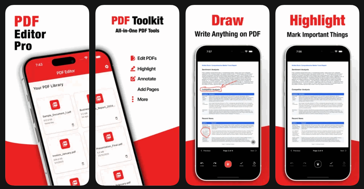 Ứng dụng PDF Editor and Viewer trên iOS đang miễn phí
