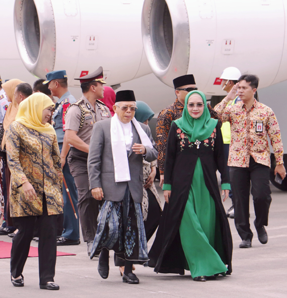 Gubernur Khofifah Bersama Forkopimda Jatim Sambut Kunker Wapres Maruf Amin di Jatim
