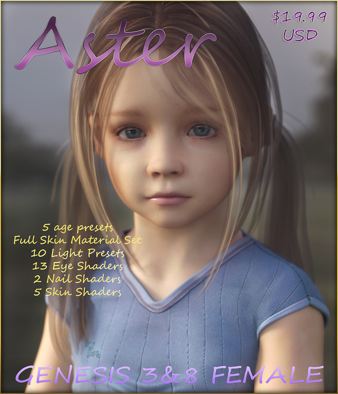 Aster for Genesis 3 and 8 Female