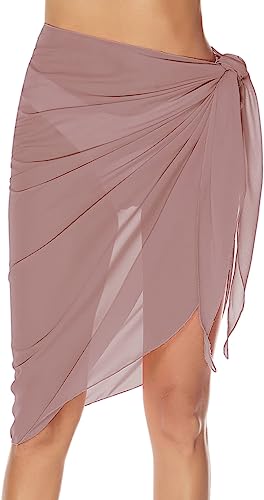 Women's Sarong Chiffon Coverups Bathing Suit Wrap Skirt Long Swimsuit Beach Wear - Picture 37 of 66