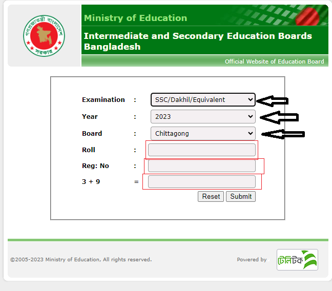 এসএসসি রেজাল্ট ২০২৩ চট্টগ্রাম বোর্ড