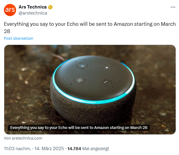 ArsTechnica zu Amazon Echo