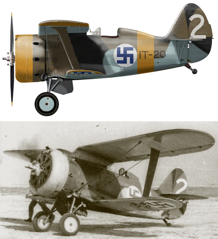 Ilmavoimat-Polikarpov-I-153-FAF-3.LLv6-as-IT20-White-20-flown-by-pilot-Lt-R-Paltila-23rd-Jul-1942-0B