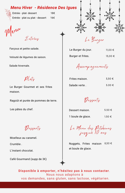 Menu Hiver
