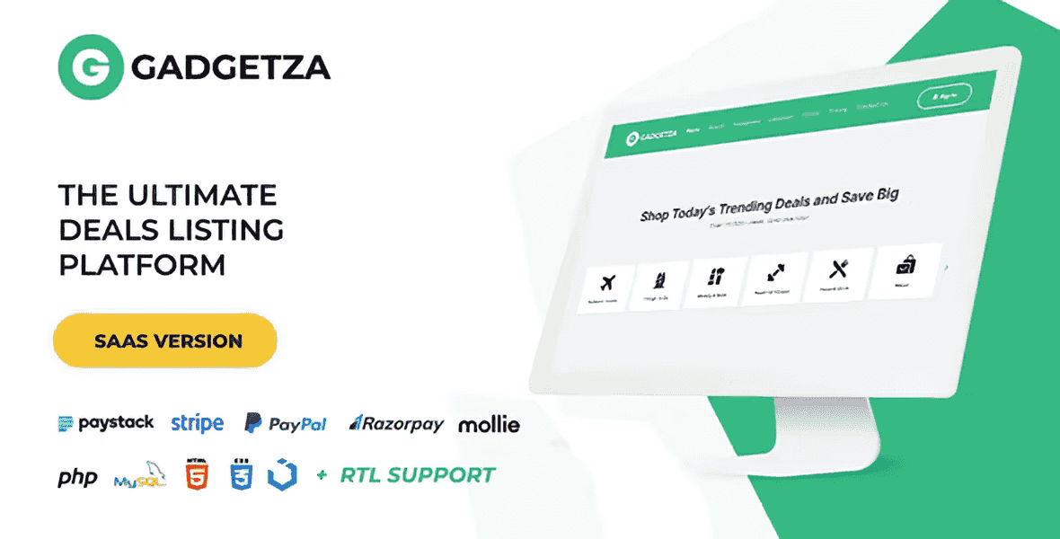 Gadgetza – Deals Listing Platform (SAAS) PHP Script