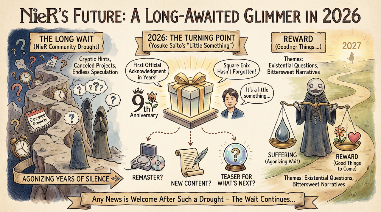 Square Enix Hints at Something Special for NieR Fans in 2026 1 Gaming controller with dramatic lighting representing action RPG gameplay