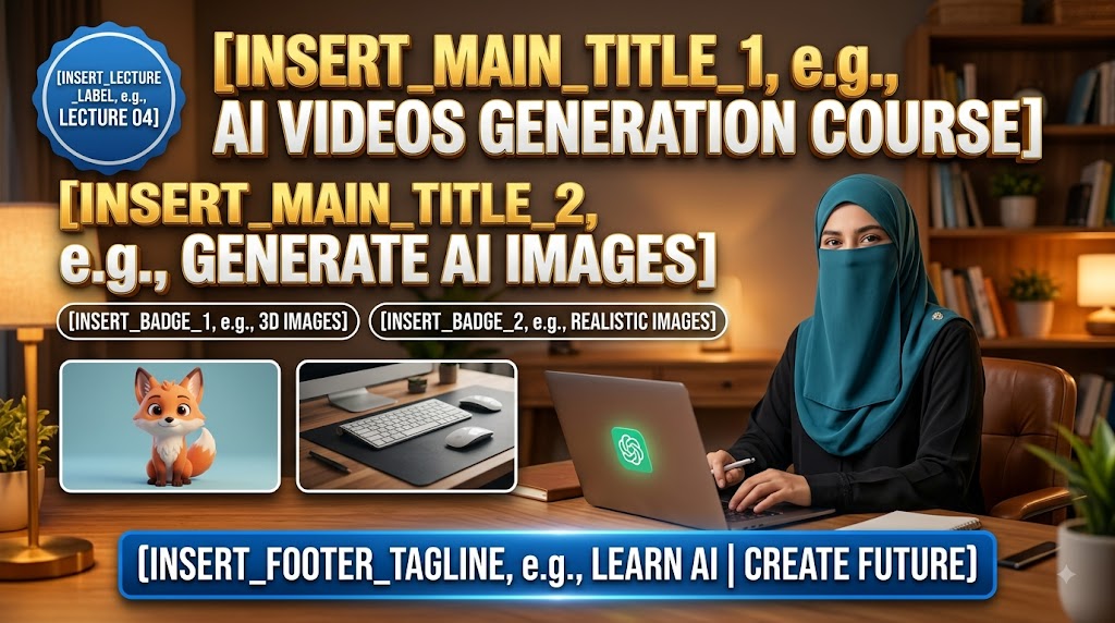 AI-generated example result for the youtube-thumbnail prompt: AI & Technology YouTube Thumbnail AI Prompt #140 – Single-Scene Composition