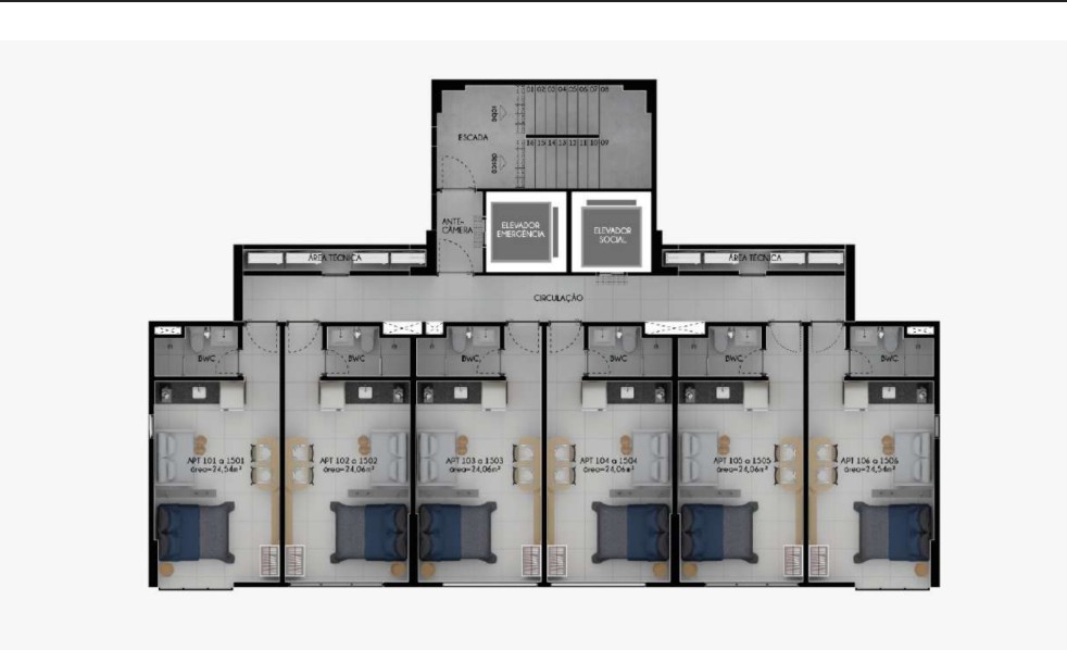 Academia equipada do Domus Boa Viagem para prática de exercícios