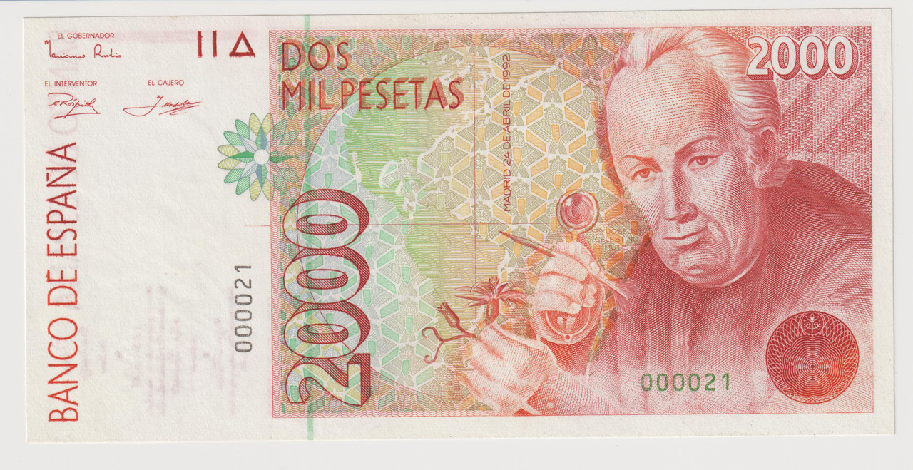 1992 - 2000 pesetas 1992 número bajo Escaneo-3-14