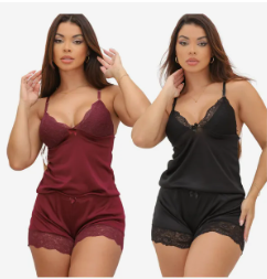 Kit 2 Baby Doll Curto Feminino