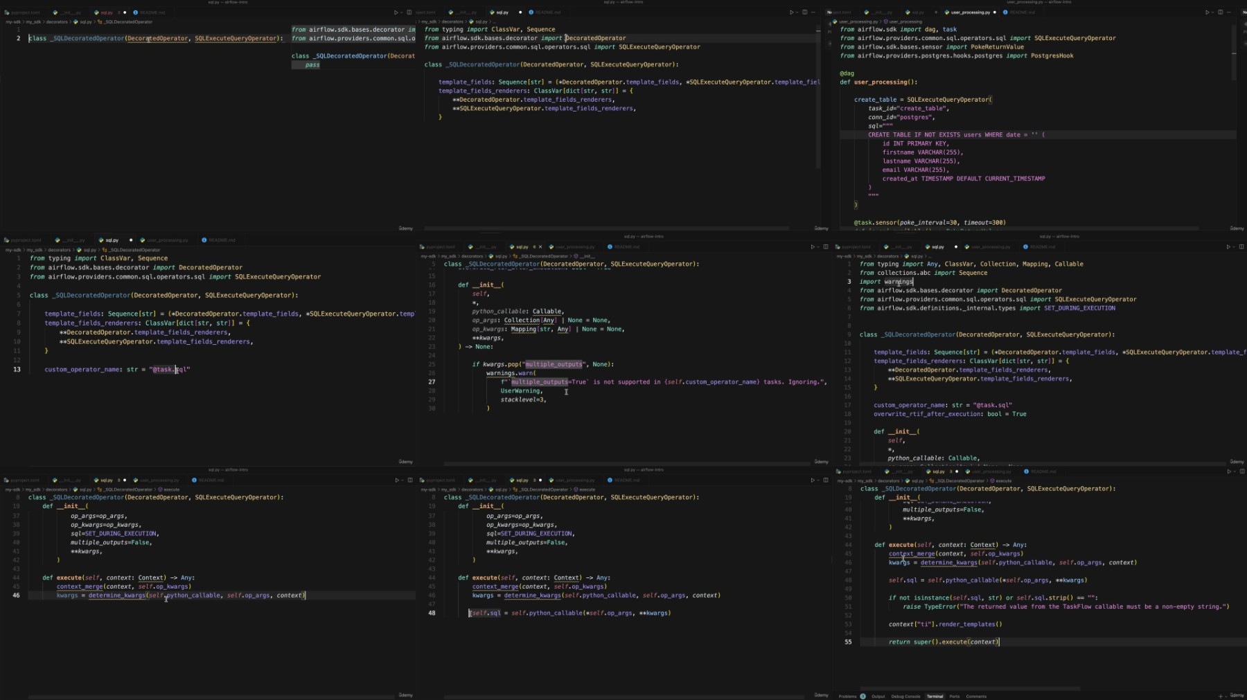 5 Creating the custom SQL Operator - The Complete Hands-On Introduction to Apache Airflow 3