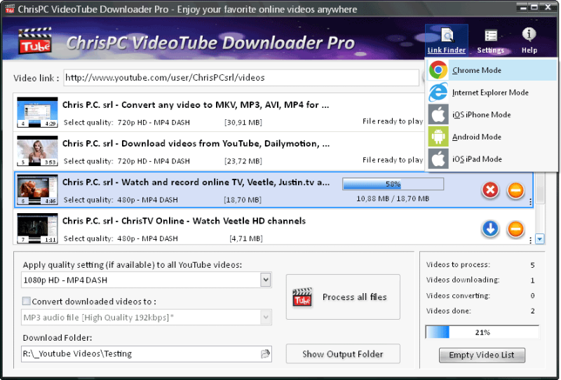 ChrisPC VideoTube Downloader Pro 15.26.0509 Multilingual