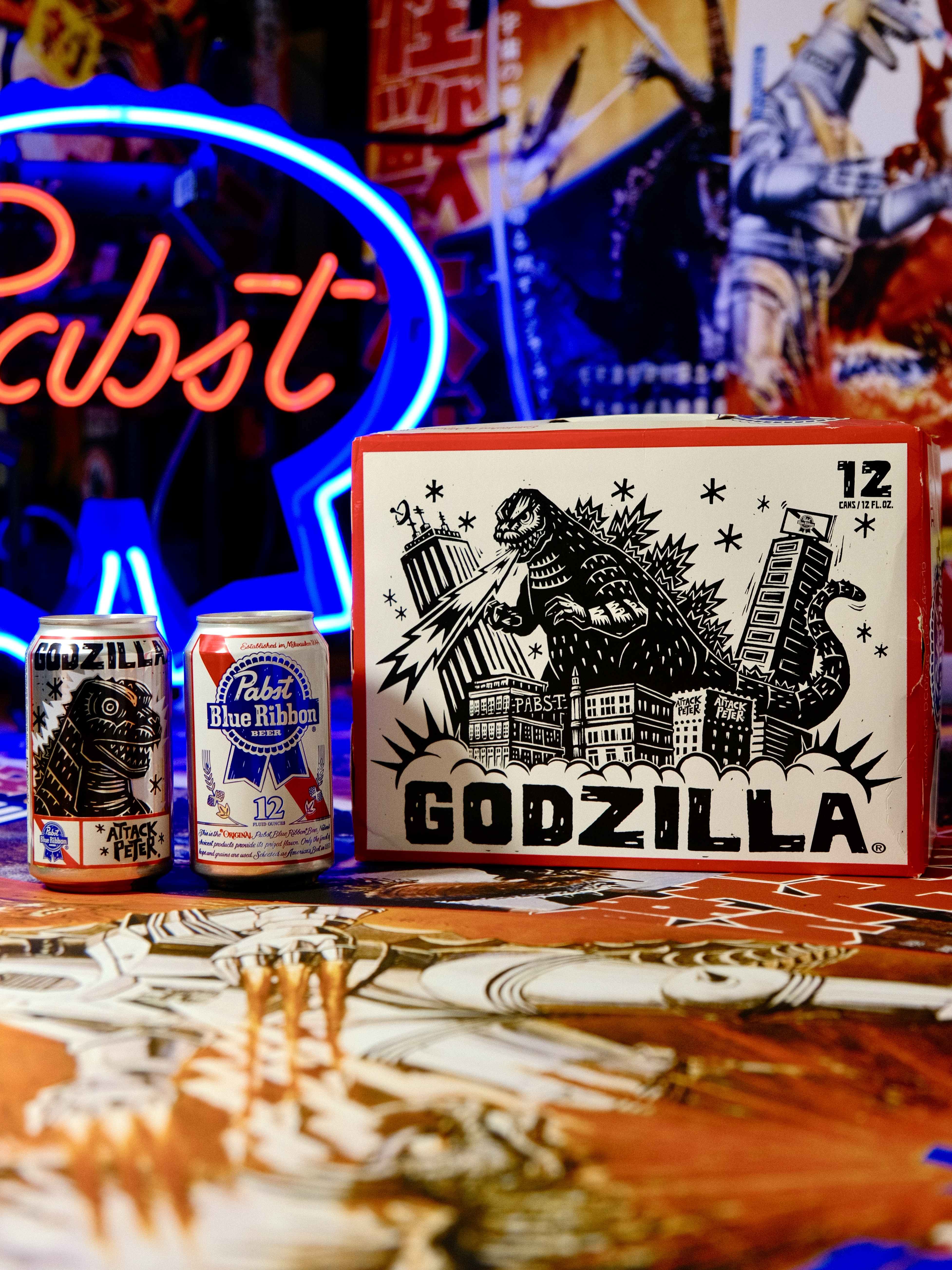 Toho International and Pabst Blue Ribbon Unveil Monster Collaboration Featuring Godzilla - Food & Beverage Magazine