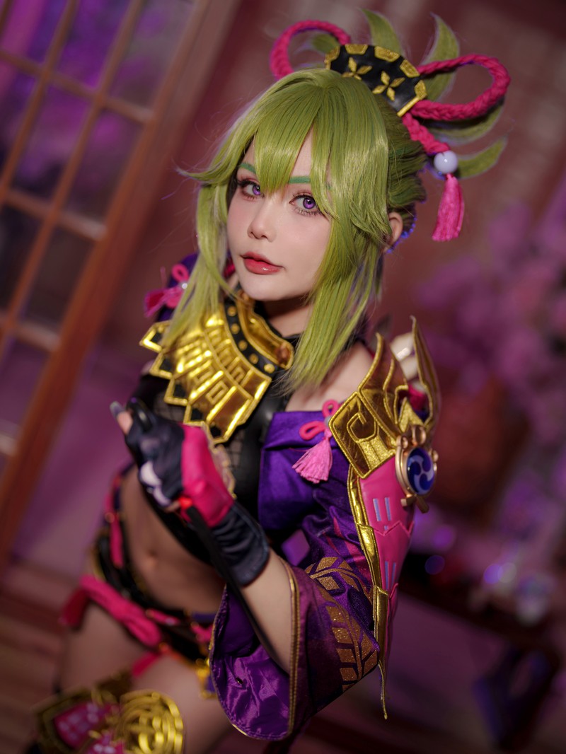 Joyce Lin2x Kuki Shinobu Cosplay Genshin Impact 写真 46P插图3