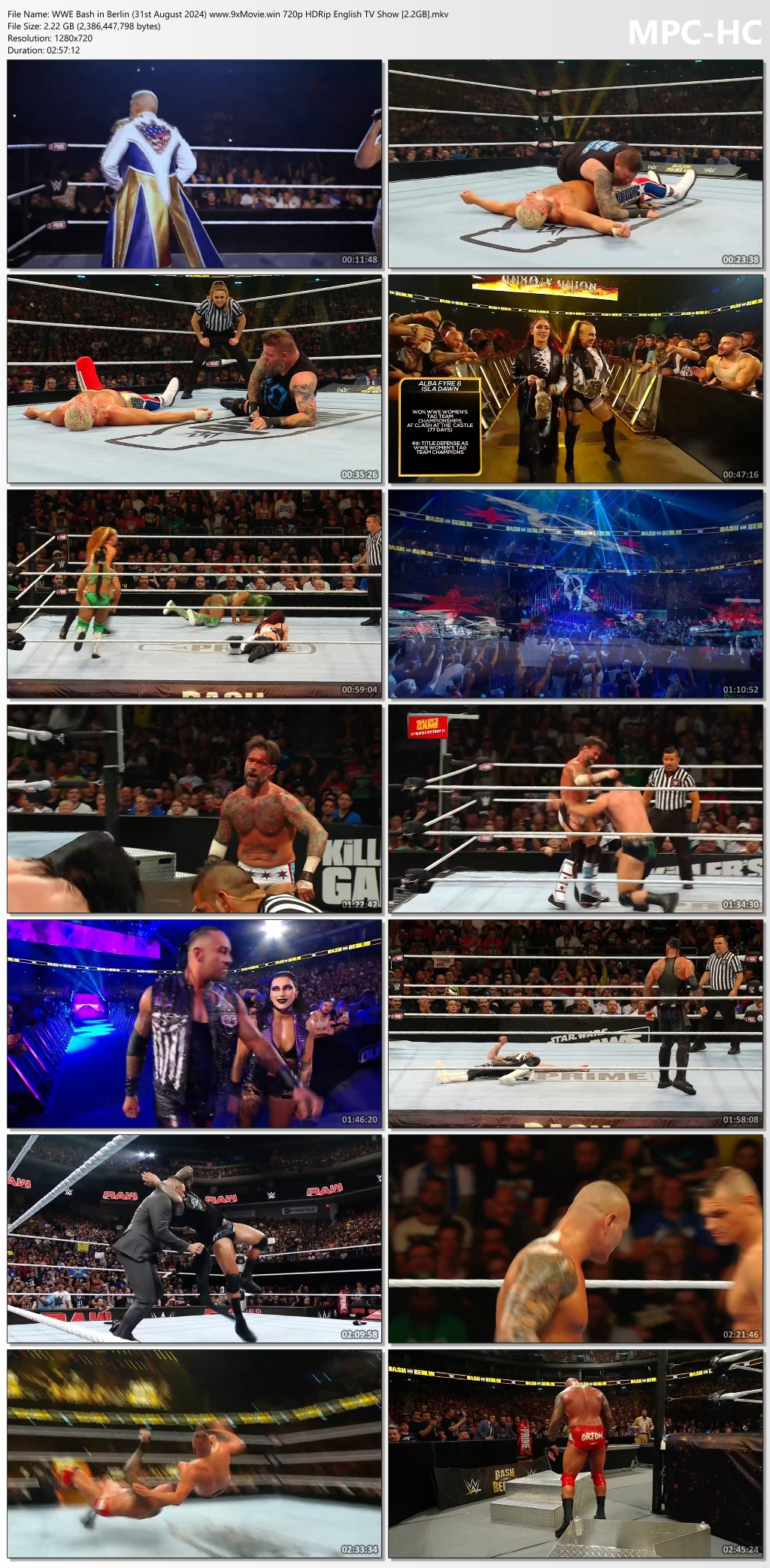 WWE Bash in Berlin (31st August 2024) 720p HDRip English TV Show [2.2GB