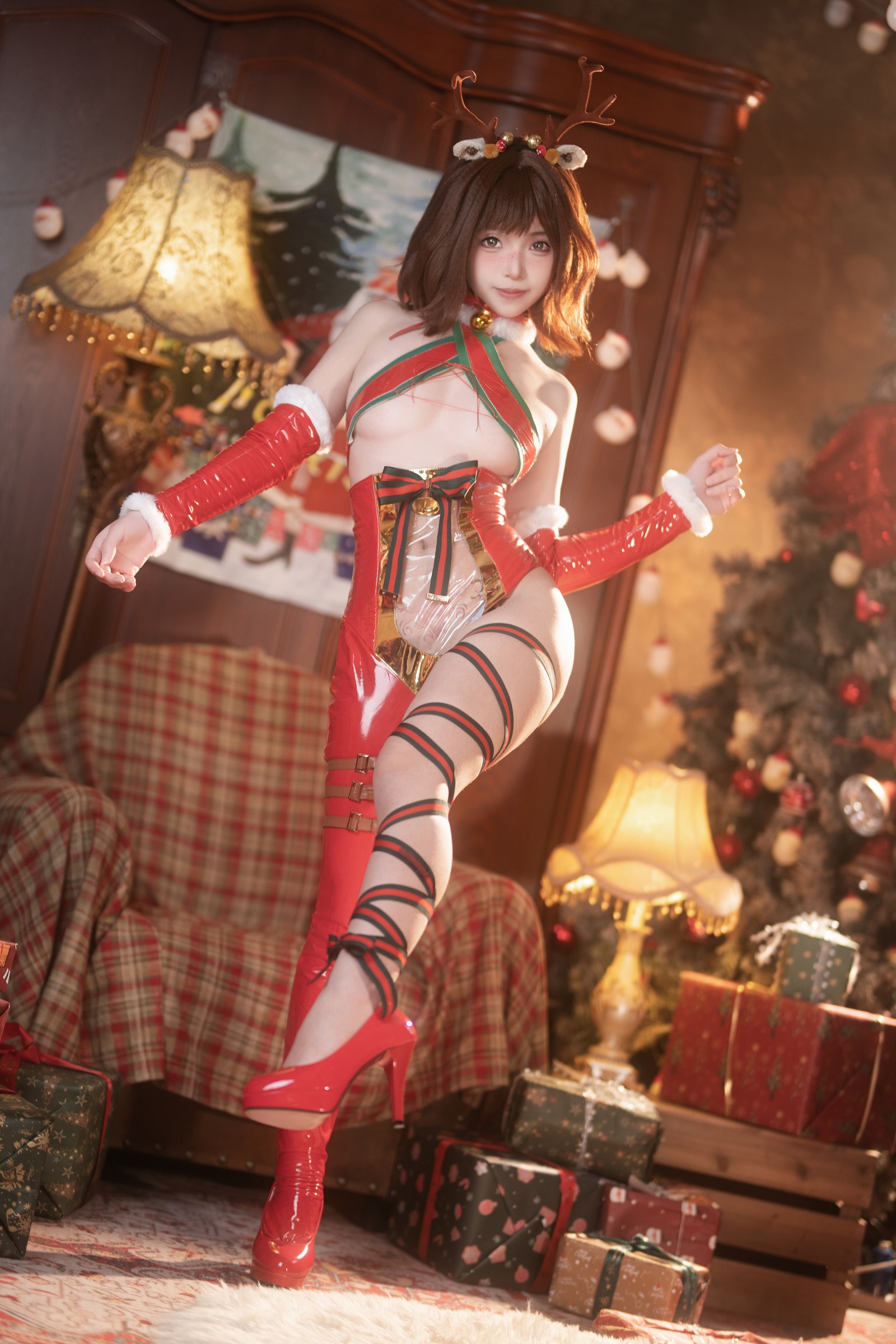 Bangni邦尼 – 圣诞小鹿 Cosplay 高清写真集（91P-7V-1.38GB）节日主题插图1
