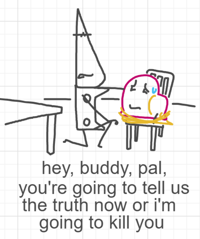 A panel from A Murder On The, episode six of the Board Boards object show by Furretwalk/WalkingFurret.