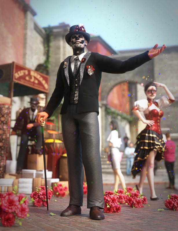 Dia de los Muertos Outfit for Genesis 8 and 8.1 Males Dia de los Muertos Outfit for Genesis 8 and 8.1 Males