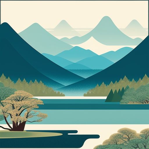 Painting-of-a-lake-with-trees-27
