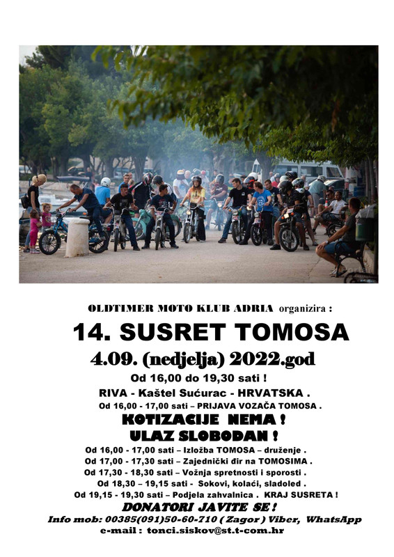 14. Plakat SUSRET TOMOS 4.09.2022. U sredini ženska Šibenik .1