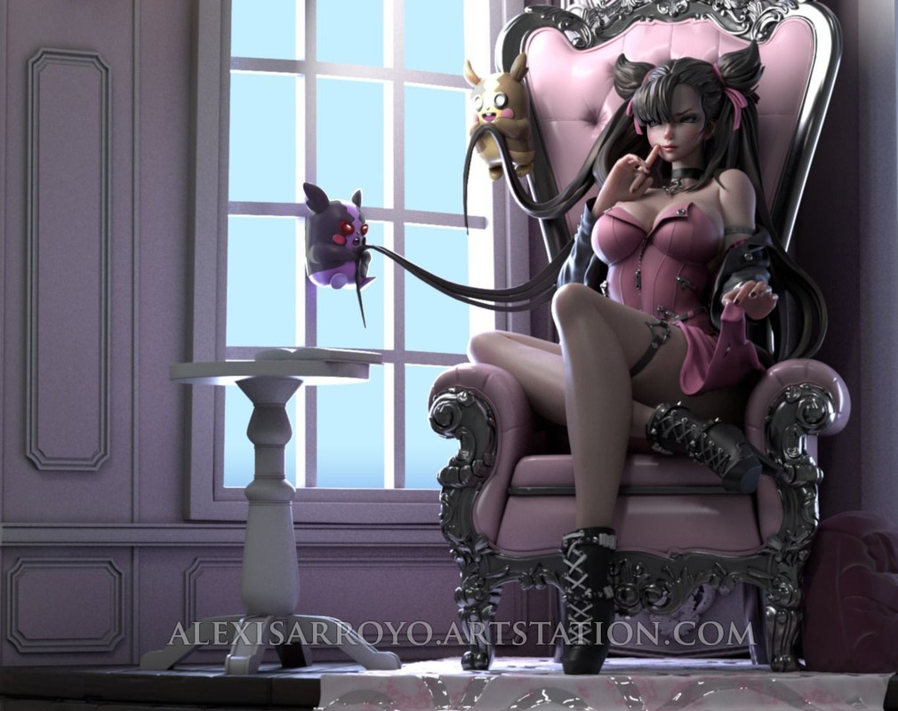 Pokemon Adult Marnie Casual Outfit 3D Print Model 2024 - Free Daz 3D Models