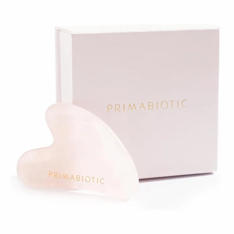 Primabiotic Gua Sha quarzo rosa massaggio viso che stimola microcircolazione