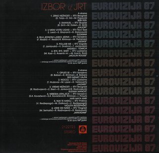 Eurovizija izbor JRT\Eurovizija '87 izbor iz JRT JRT-Evrovizija-87-back
