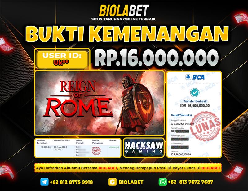 BIOLABET JACKPOT HACKSHAW GAMING Rp.16.000.000.,- LUNAS