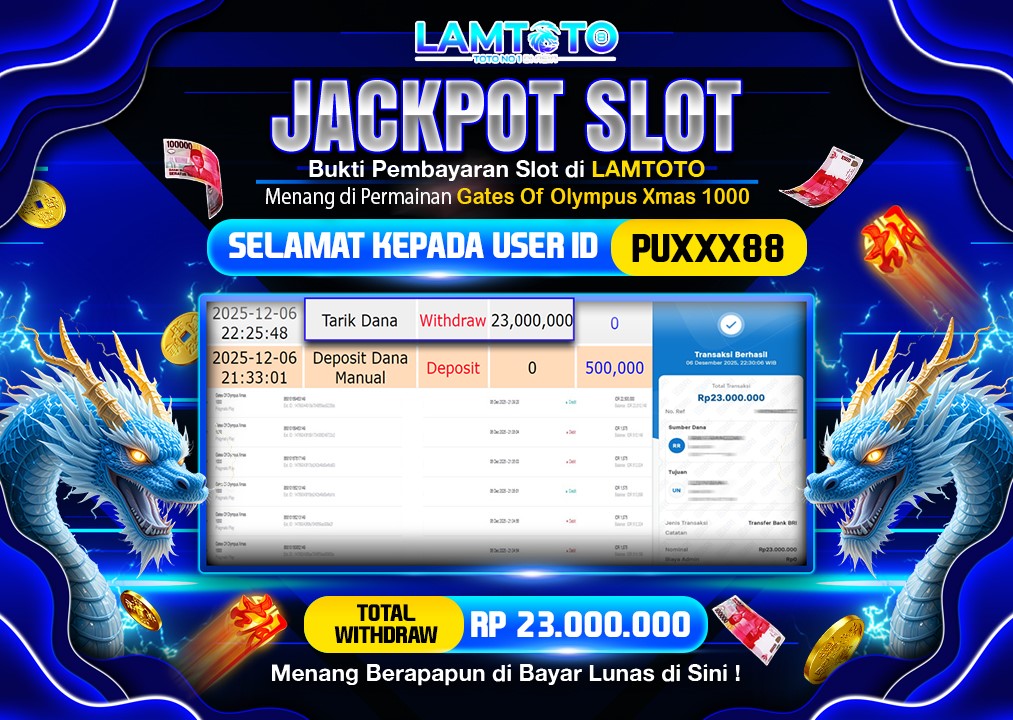 BUKTI JACKPOT LUNAS LAMTOTO